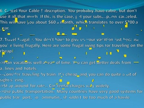 Frugal Living Tips To Help You Spend less and saqve more