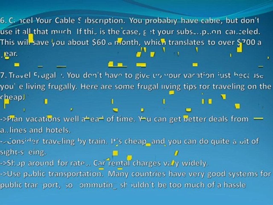 Frugal Living Tips To Help You Spend less and saqve more