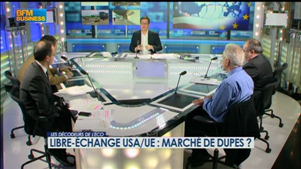 Libre-échange : les USA vont ils tondre l’UE ? - 13 février - BFM : Les décodeurs de l'éco 4/5