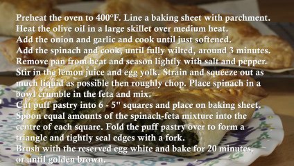 Spinach and Feta Bourekas - Recipe