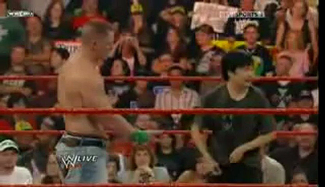 Mr. Chow attacks John Cena at Raw 7_3_09