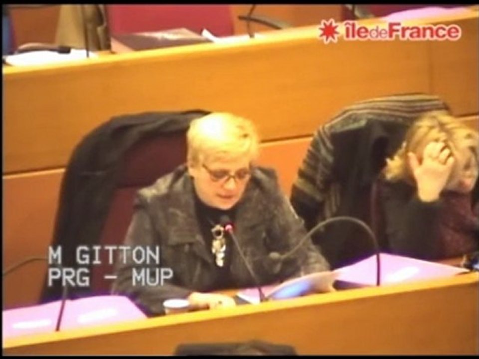 Région IDF - Structuration des filières agricoles - Intervention de Mireille GITTON (PRG)
