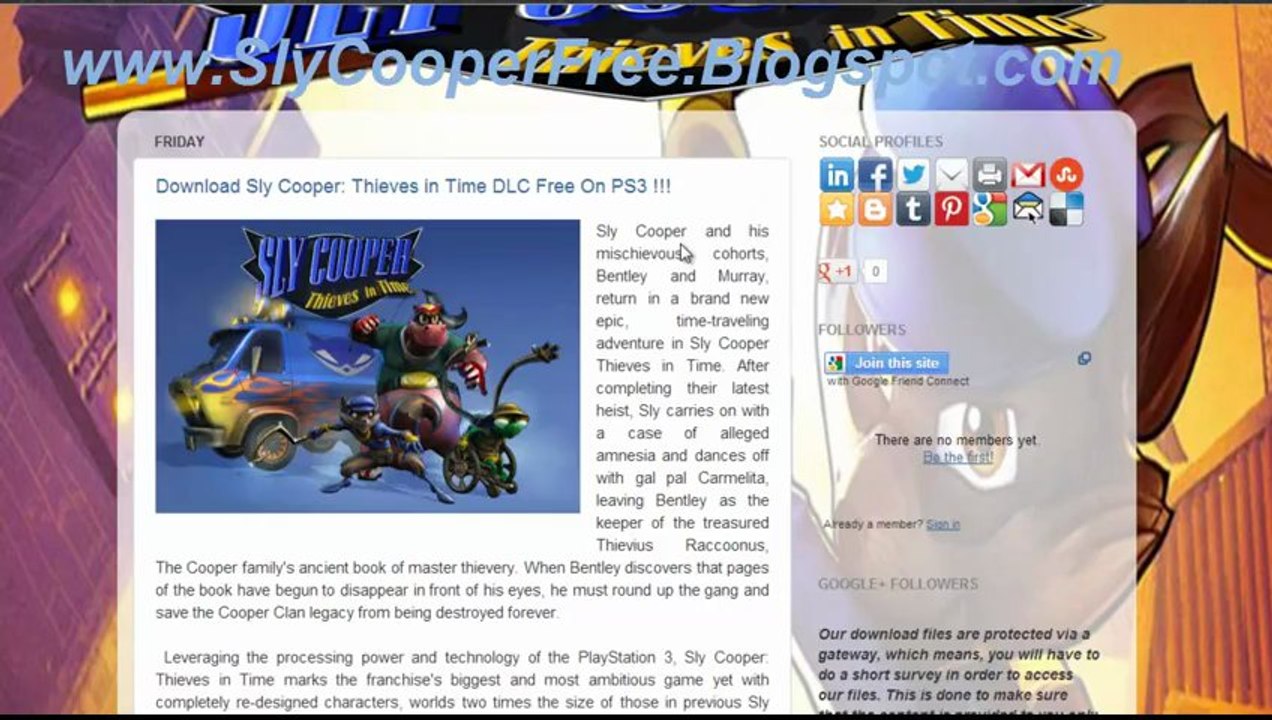 How to Get Sly Cooper: Thieves in Time Game Crack Free on PS3