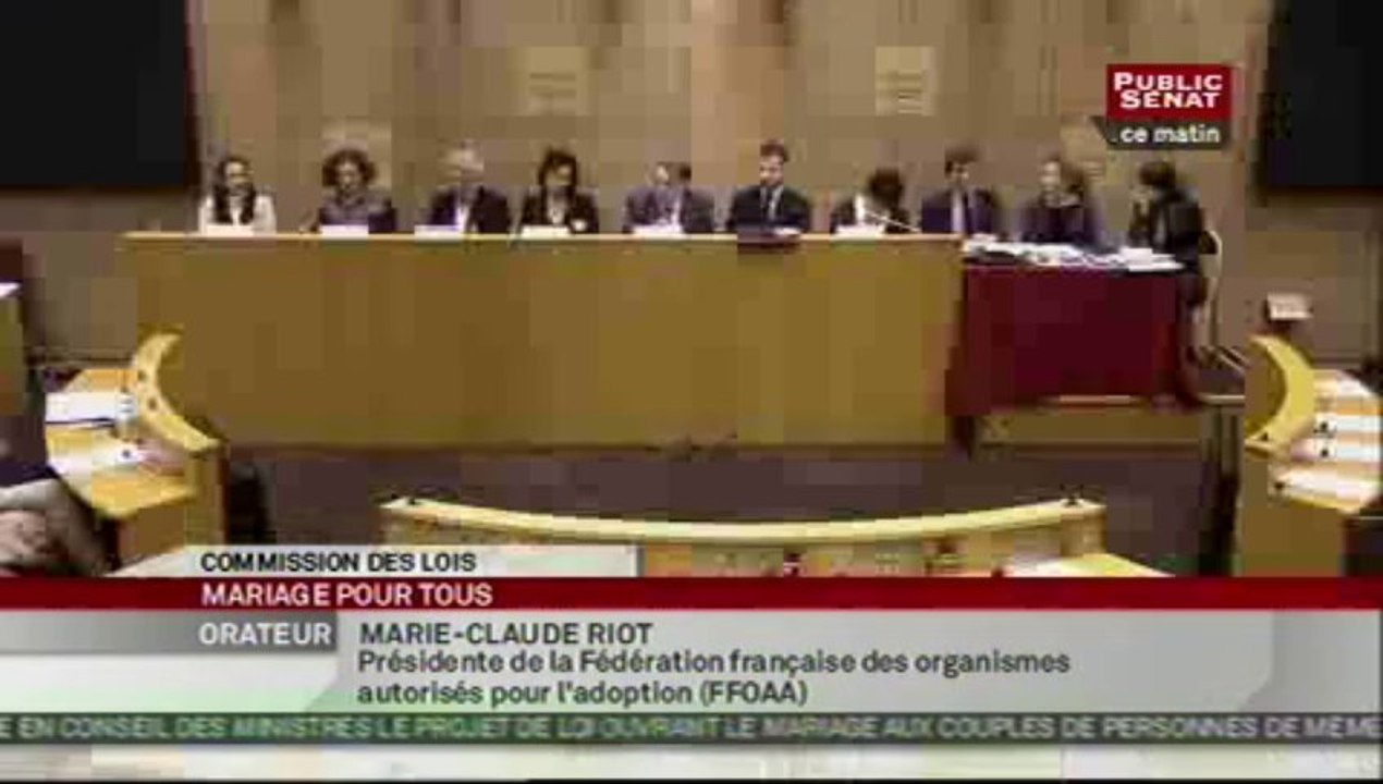 Audition dans le cadre du projet de loi sur le "Mariage pour tous" - Audition de personnalités qualifiées dans le domaine de la philosophie