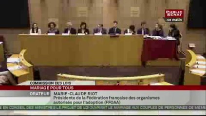 Audition dans le cadre du projet de loi sur le "Mariage pour tous" - Audition de personnalités qualifiées dans le domaine de la philosophie