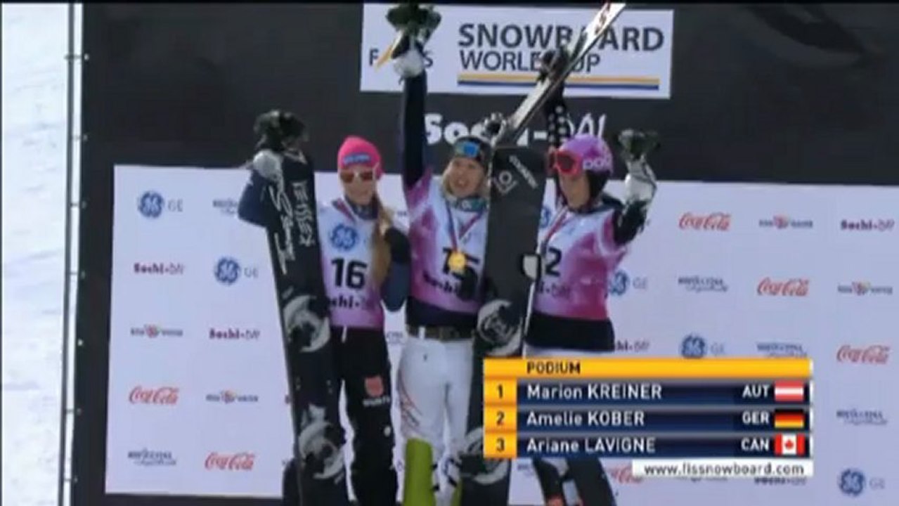 Snowboard: Amelie Kober Zweite in Sotschi - Doppelsieg für Österreich