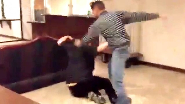 Funny Fight In Hotel Lobby Between Two Drunk Guys