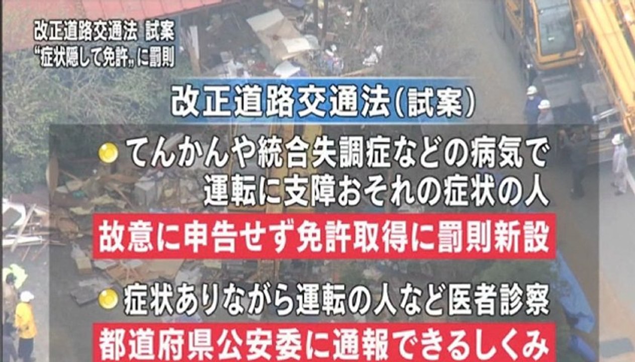 改正道路交通法試案 てんかん統合失調症を対象