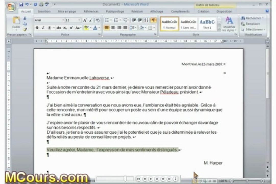 Tutoriel WORD 2007: Cours N°30 Comment utiliser des abréviations pour des textes souvent utilisé