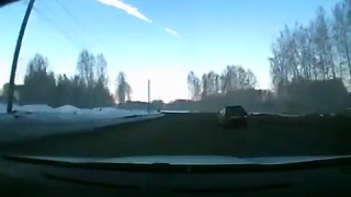 Полет и взрыв метеорита Челябинск 15.02.13