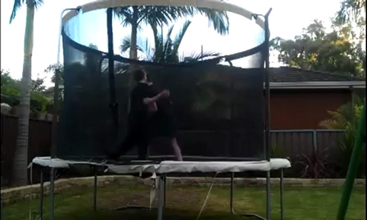Trampoline Wrestling awesome!!!!!!!!