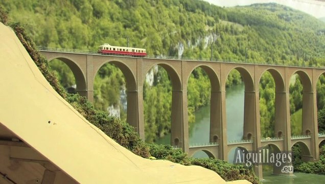 Modélisme ferroviaire : Le viaduc de Bolozon à l'échelle Ho