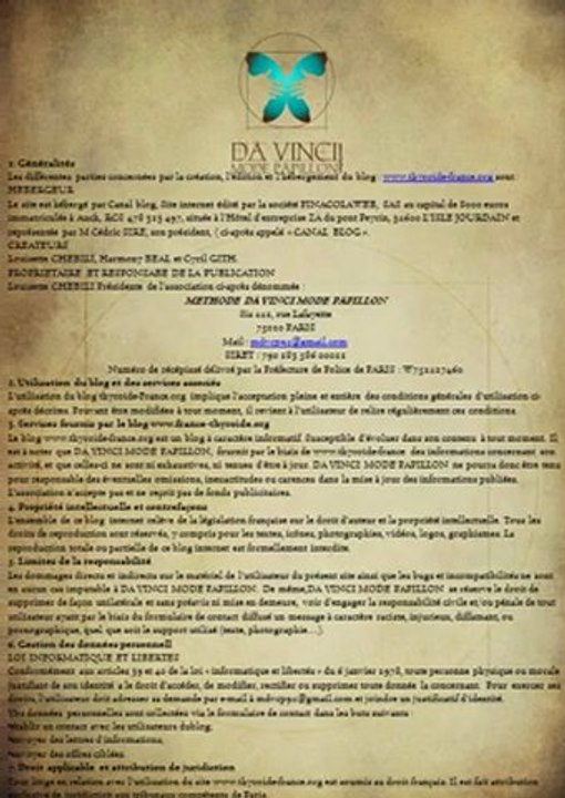 MENTIONS LEGALES MODE VID