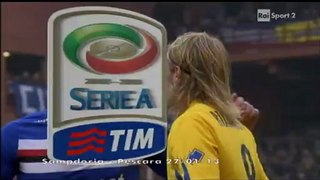 Sampdoria - Pescara primi minuti di gioco