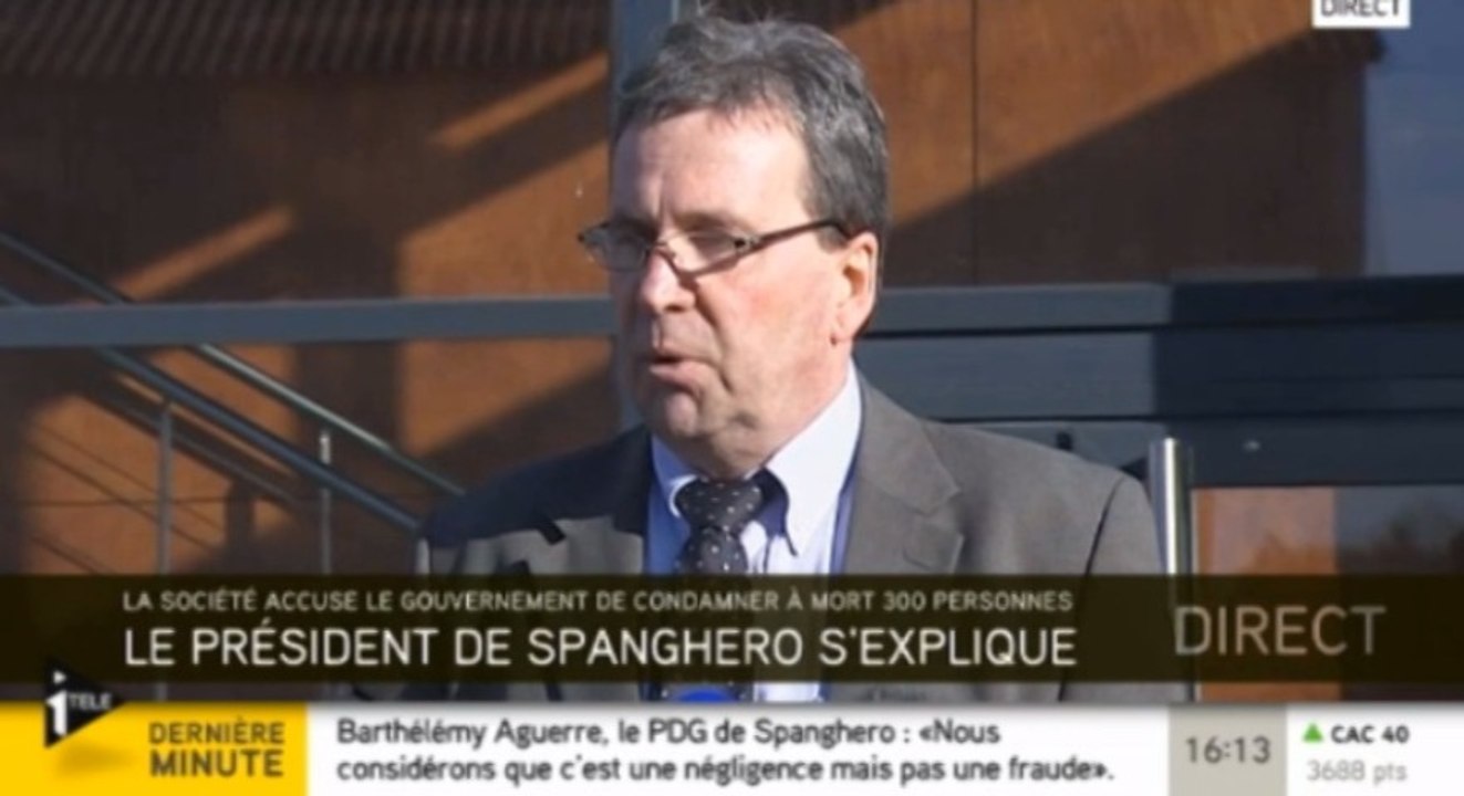 PDG de Spanghero : "Je n'ai pas à m'excuser, j'ai été trompé"