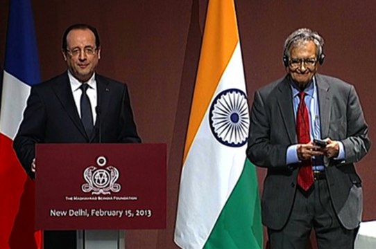 Remise des insignes de Commandeur de la légion d’honneur à M. Amartya SEN