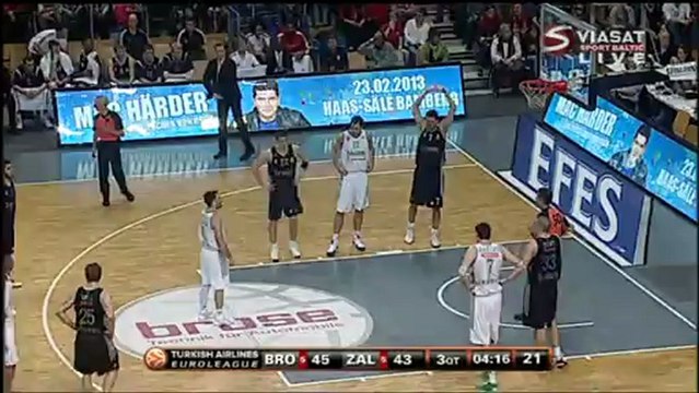 Brose Baskets vs. Zalgiris Kaunas February 14, 2013, Euroleague 3kelinys