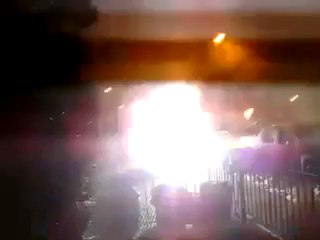 Power Pole Arcing, exploding & burning