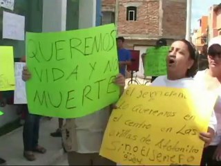 MANIFESTACIÓN  CONTRA DE LA INAUGURACIÓN DEL SEMEFO EN ATOTONILCO