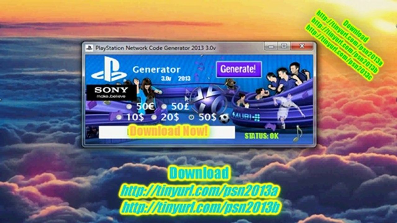 PlayStation Network Code  2013 3.0v NEW