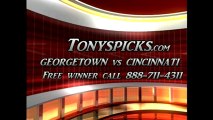 Cincinnati Bearcats versus Georgetown Hoyas Pick Prediction NCAA College Basketball Odds Preview 2-15-2013