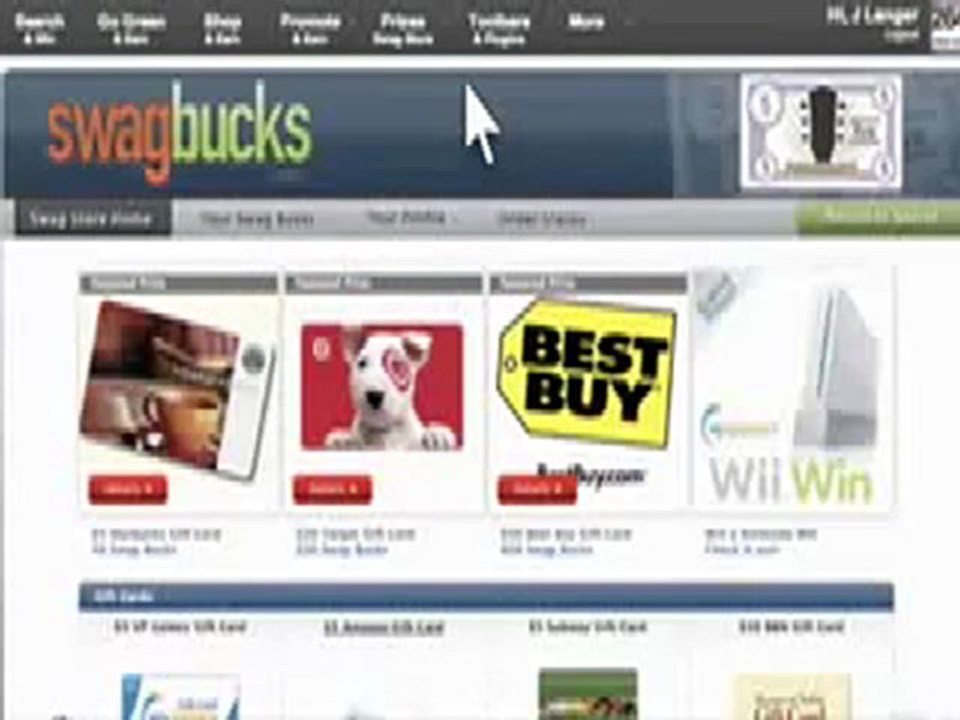 SWAGBUCKS Win Free Stuff Online