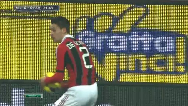 Футбол. Чемпионат Италии. 25 тур. Милан-Парма. 1 тайм (15.02.2013)