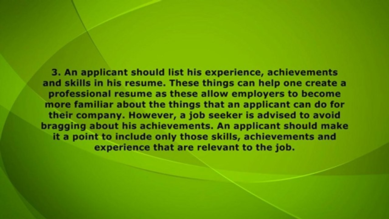 How To Write A Professional Resume