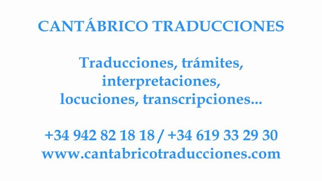 PUBLICACIONES TRADUCIDAS DE CANTÁBRICO TRADUCCIONES, TRADUCCIONES SANTANDER, TRADUCCIONES CANTABRIA, TRADUCCIONES ESPAÑA, LEGALIZACIONES DE DOCUMENTOS, TRADUCTOR JURADO SANTANDER, TRÁMITES SANTANDER