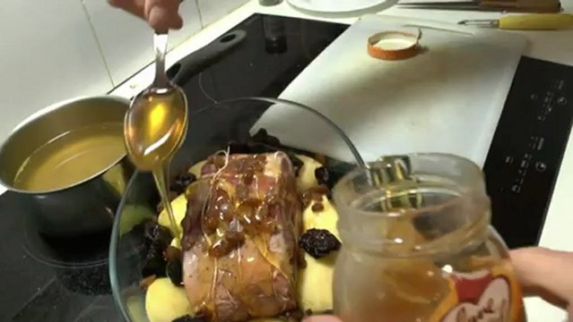 Les W-D² MICHOU-PRODUCTIONS - LES RECETTES D'ALAIN - ROTI DE PORC AU MIEL AUX PRUNEAUX D'AGEN - RAISIN SECS..- 9 FEVRIER 2013..