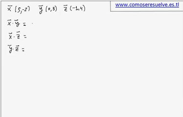producto escalar de dos vectores