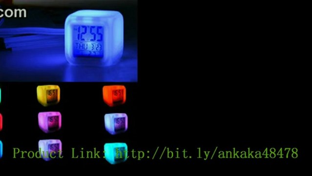 How To Use Digital Alarm Thermometer Clock with 7 LED Color