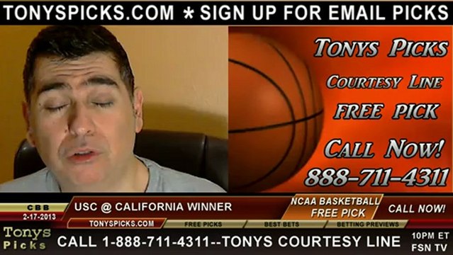 California Golden Bears versus USC Trojans Pick Prediction NCAA College Basketball Odds Preview 2-17-2013