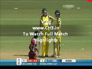 Live Streaming Australia Vs West Indies Women World Cup Final 2013