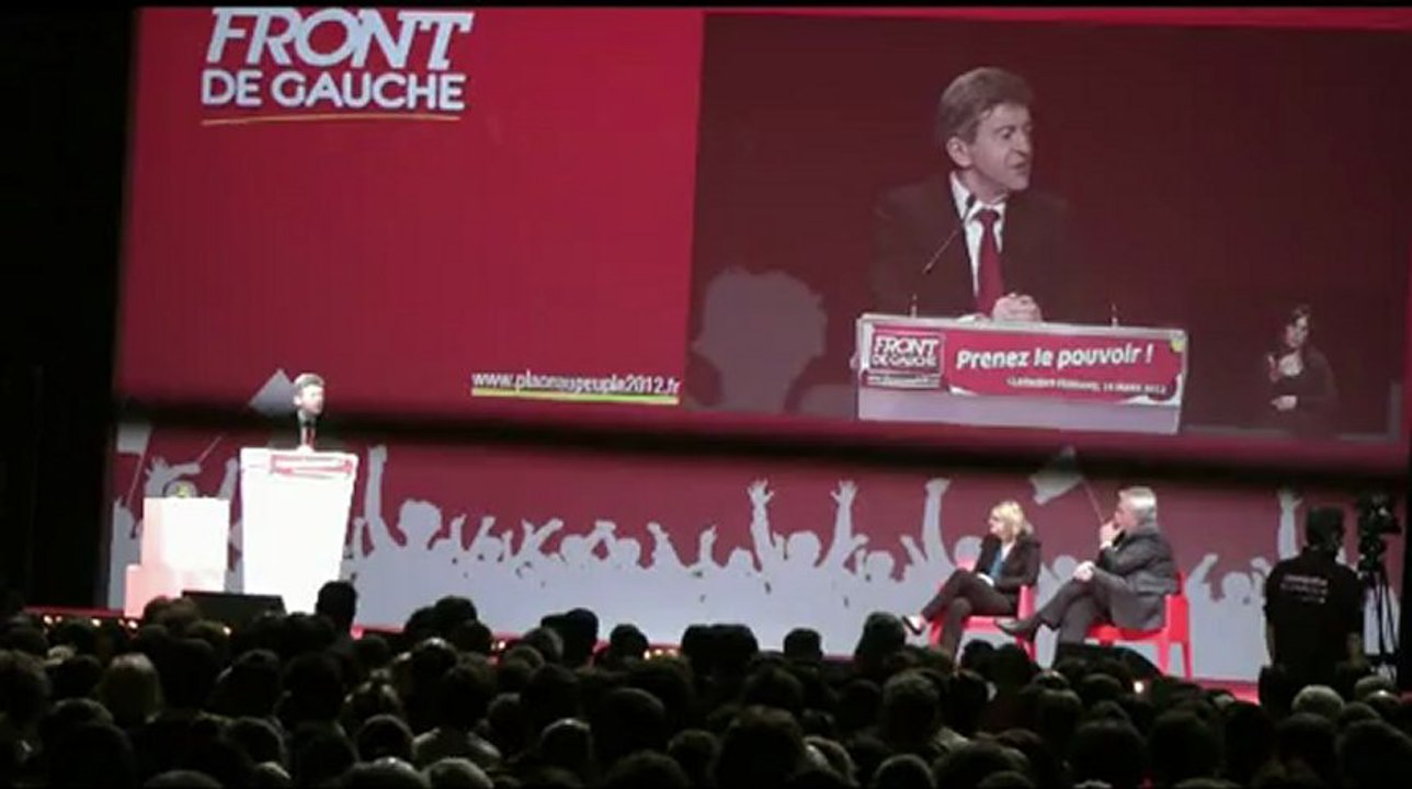 JEAN-LUC MELENCHON  AU ZENITH DE CLERMONT LE 14 mars 2012 .24mn. Serge LESBRE