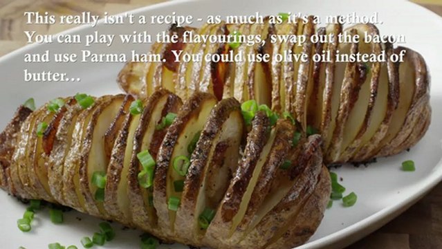 Bacon Hasselback Potatoes -recipe