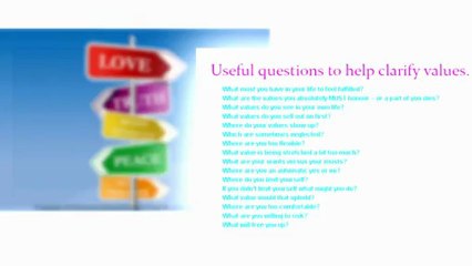 Personal Work Career or Relationship Values