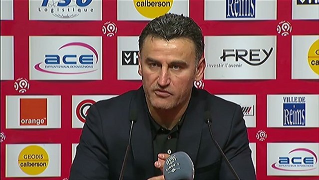 Conférence de presse Stade de Reims - AS Saint-Etienne : Hubert FOURNIER (SdR) - Christophe GALTIER (ASSE) - saison 2012/2013