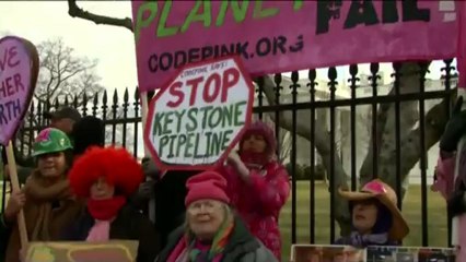 Climate campaigners rally against Keystone pipeline