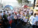 Runners celebrate end of race in Guatemala