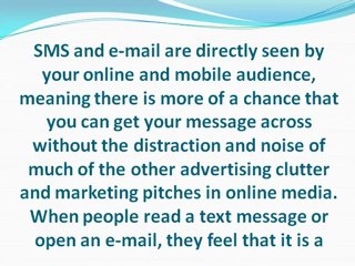 Don't Set Aside E-Mail and SMS Just Yet