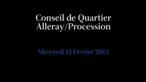 Conseil de Quartier Alleray/ Procession du Mercredi 13 Février 2013