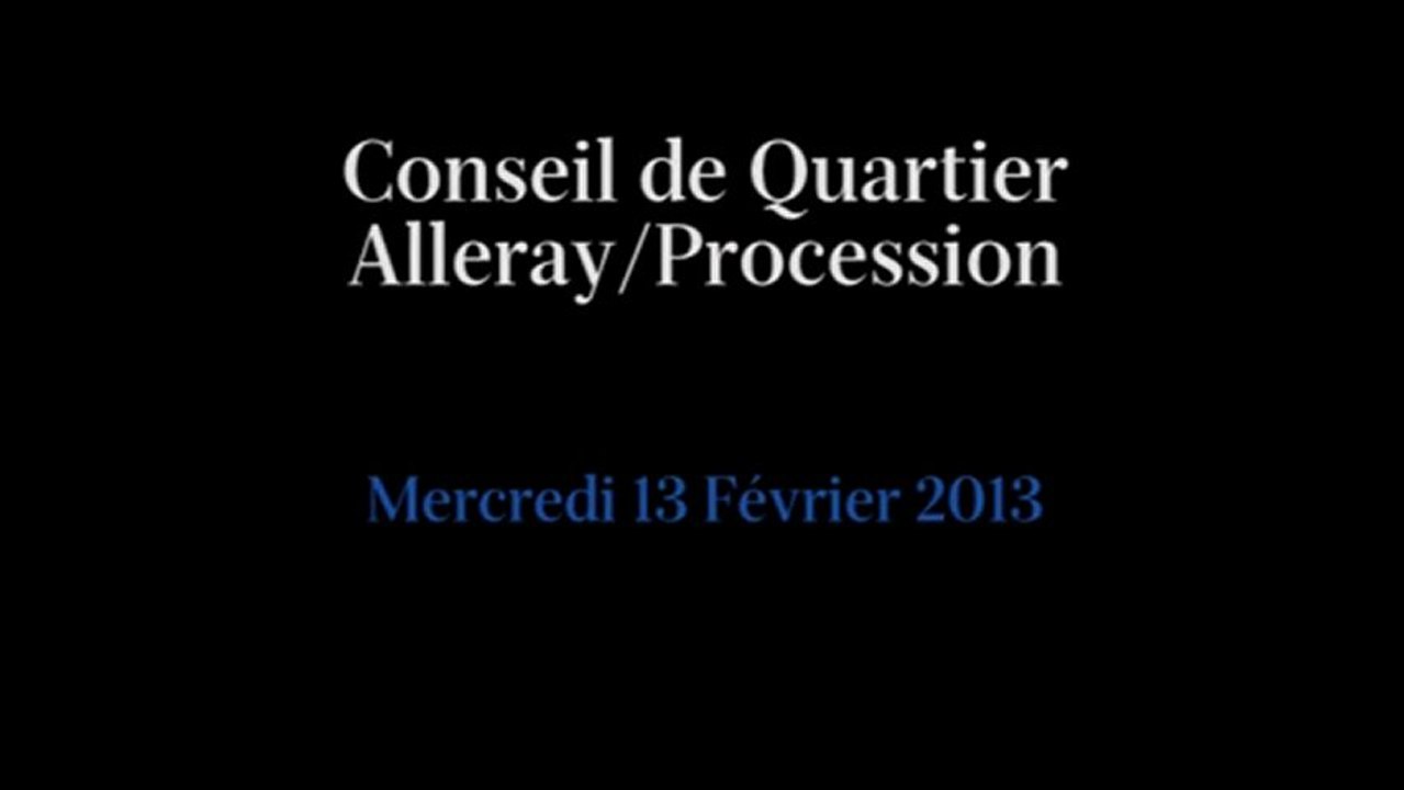 Conseil de Quartier Alleray/ Procession du Mercredi 13 Février 2013