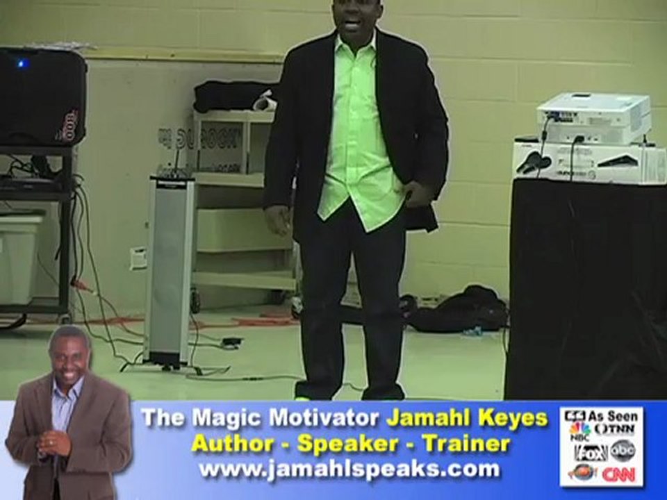 Middle School Assembly Program speaker Jamahl Keyes.