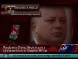 Presidente Chávez ya está ubicado en su habitación en el Hospital Militar