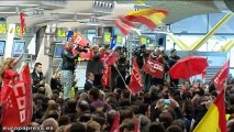 La huelga de Iberia comienza con disturbios en Barajas