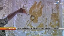 Des caisses vides au ministère des antiquités égyptien