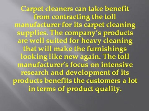 Toll Manufacturing Carpet Cleaning Products