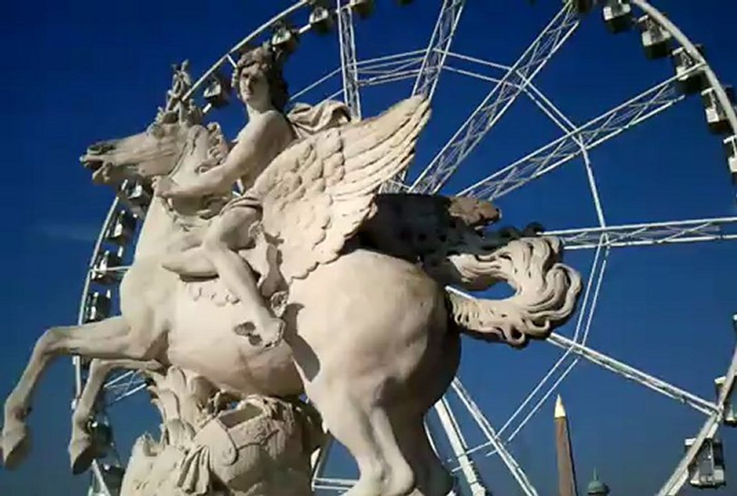 La Place de la Concorde, vue du Jardin des Tuileries et le Jardin des Tuileries (Paris)