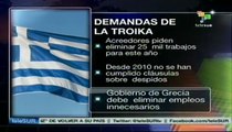 Troika presiona a Grecia